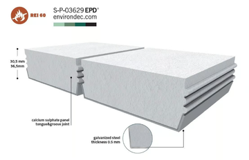 TONGUE AND GROOVE PANELS - Calcium Sulphate panels by CBI Europe - view 3